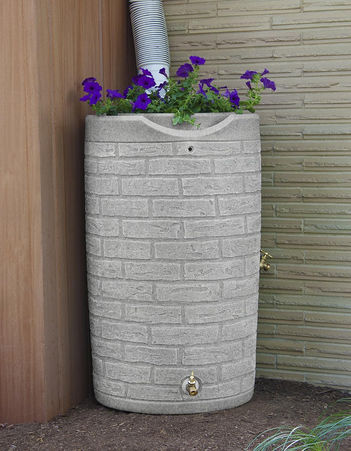 GOOD IDEAS Impressions Downton 50 Gallon Rain Saver - Light Granite7