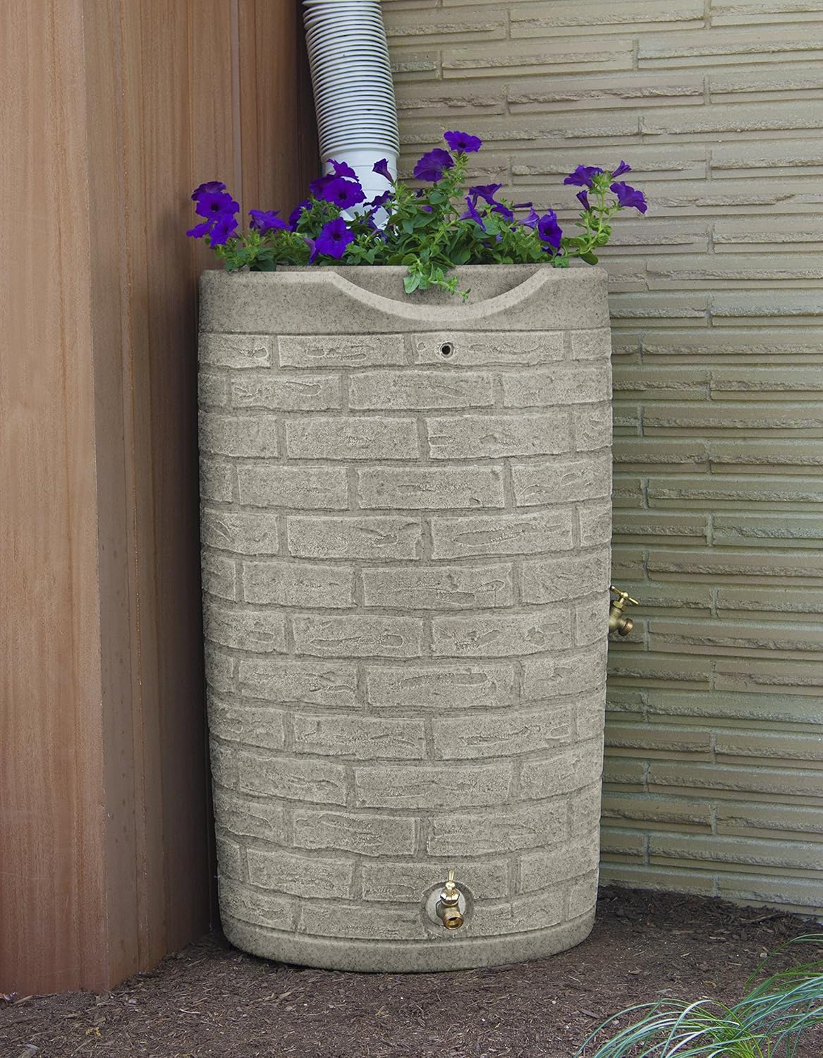 GOOD IDEAS Impressions Downton 50 Gallon Rain Saver - Sandstone8