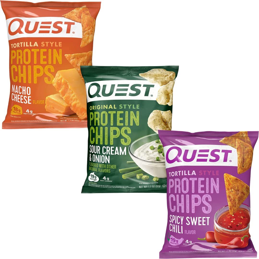 Generic 9 Pack Flavor Sampler - Quest Nutrition Tortilla Style Protein Chips, Variety Pack with USA-Supply Magnetic Chip Clip1