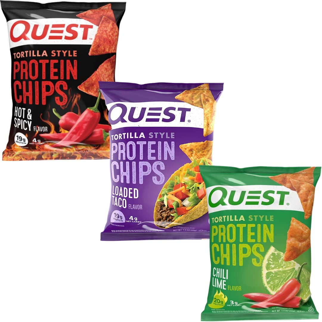Generic 9 Pack Flavor Sampler - Quest Nutrition Tortilla Style Protein Chips, Variety Pack with USA-Supply Magnetic Chip Clip4