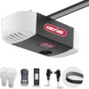 Genie 2055-LED Essentials Garage Door Opener, LED Bulbs Included, Ultra-Quiet Belt Drive Garage Door Opener