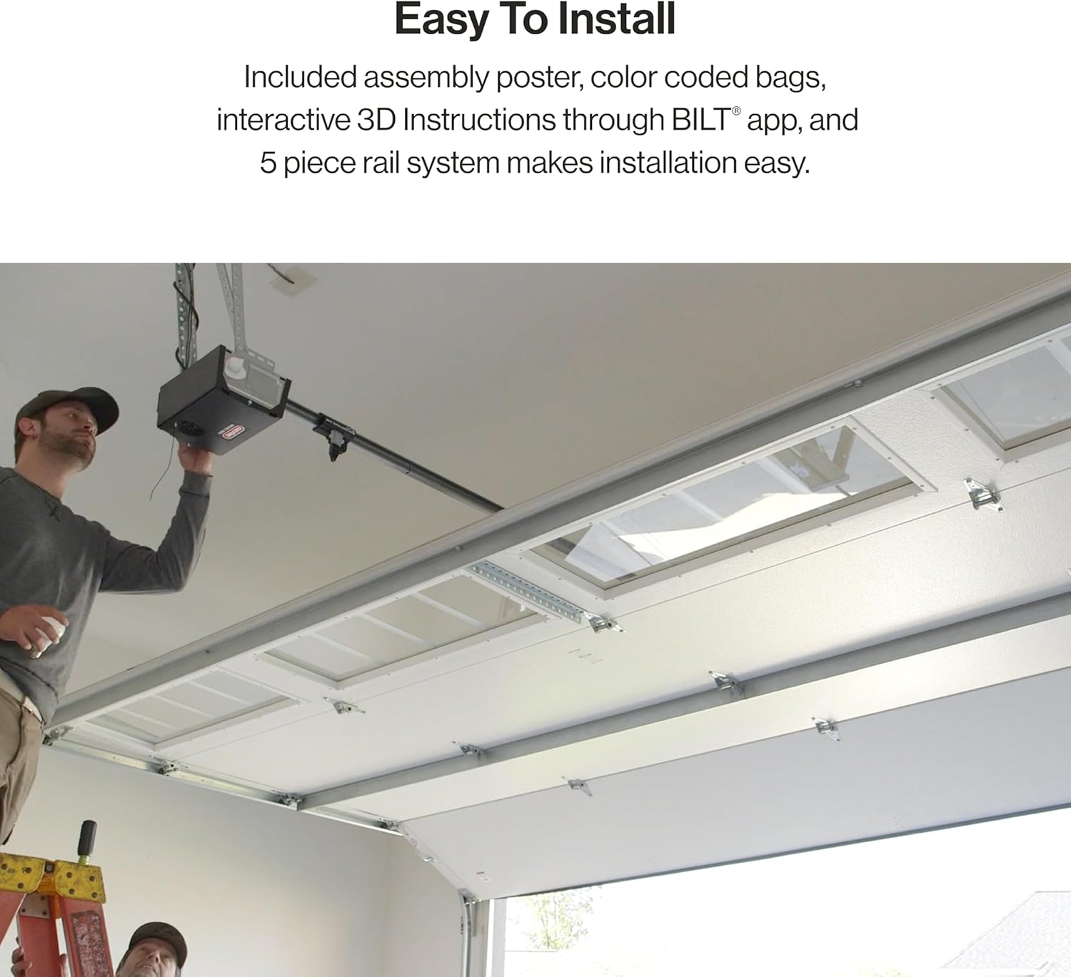 Genie 2055-LED Essentials Garage Door Opener, LED Bulbs Included, Ultra-Quiet Belt Drive Garage Door Opener6
