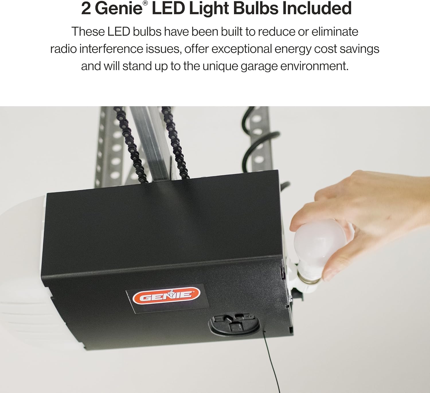 Genie Chain Glide Connect Essentials Smart Garage Door Opener - Reliable Chain Drive Opener With LED Lighting- Compatible with Alexa, SmartThings, Brilliant Smart Home6