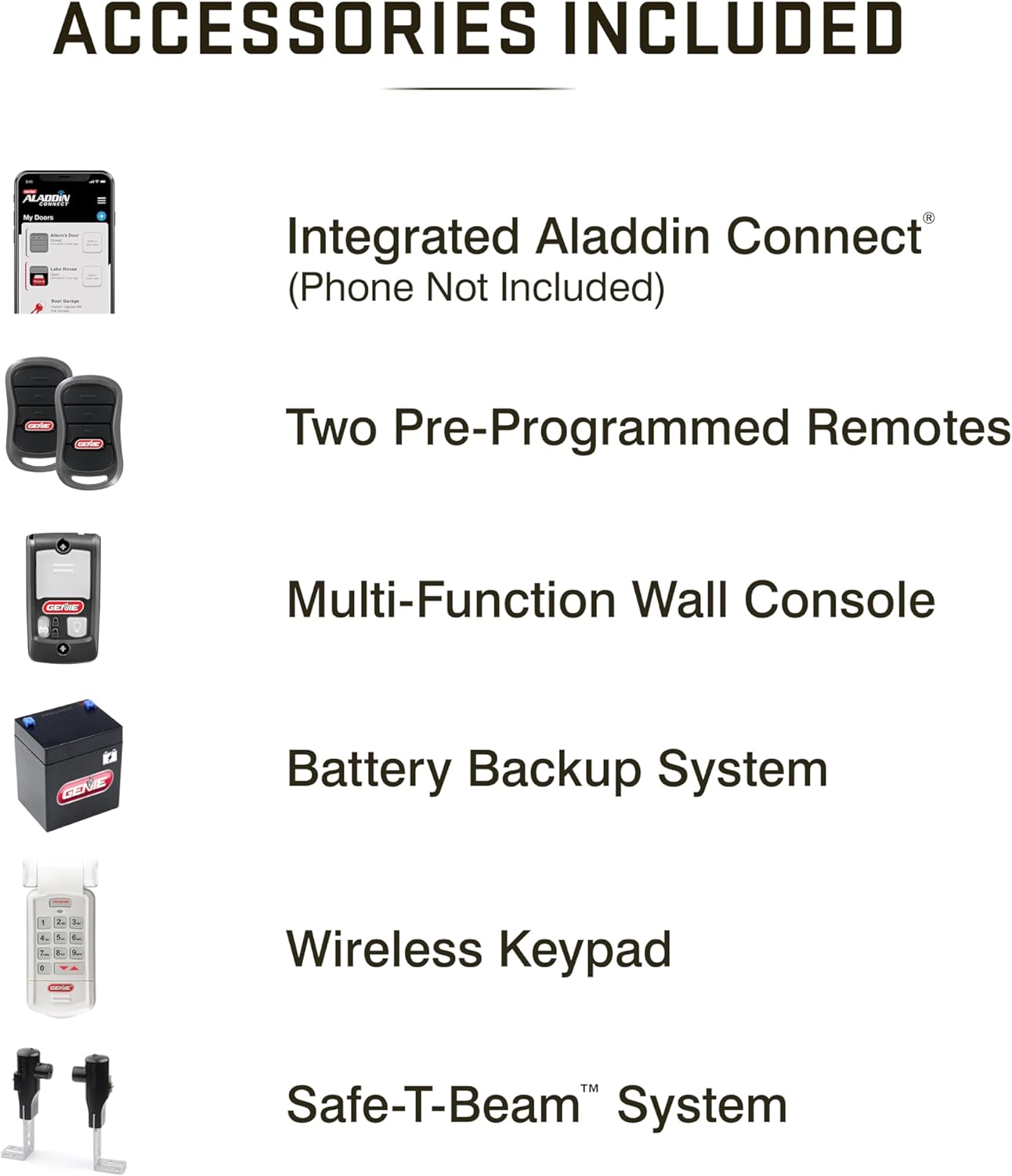 Genie StealthDrive 7155 Connect Smartphone-Controlled Belt Drive Garage Door Opener - 1 Each16