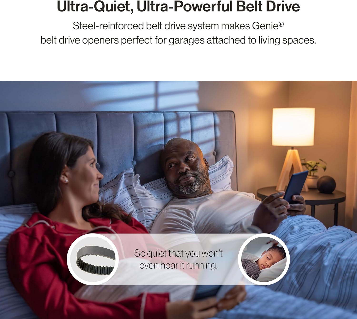 Genie StealthDrive 7155 Connect Smartphone-Controlled Belt Drive Garage Door Opener - 1 Each7