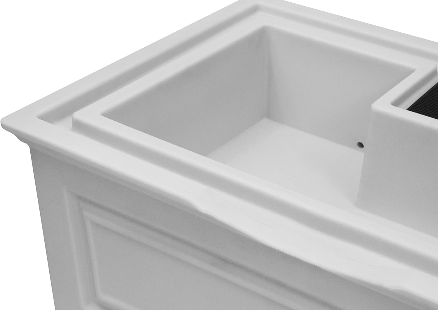 Good Ideas Savannah Elevated Garden Colonial Style 42 Gallon Rain Saver Barrel with Planter and Two Metal Spigots, Cool Gray11