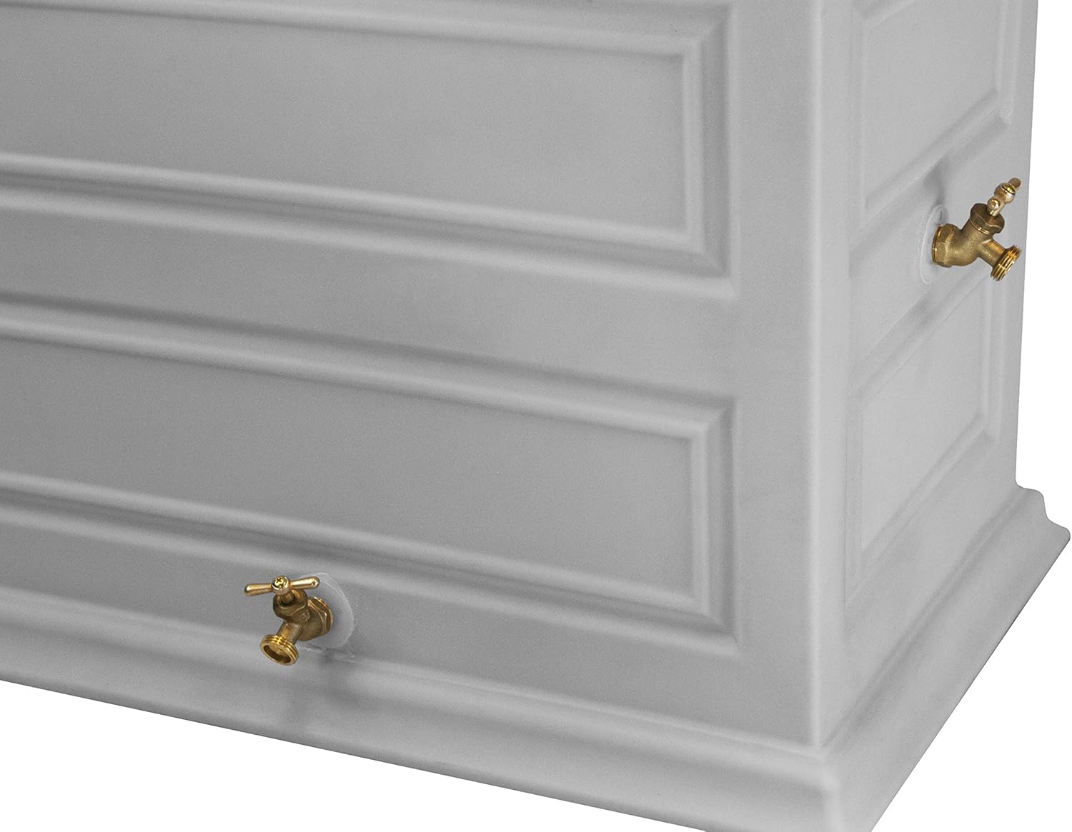 Good Ideas Savannah Elevated Garden Colonial Style 42 Gallon Rain Saver Barrel with Planter and Two Metal Spigots, Cool Gray12