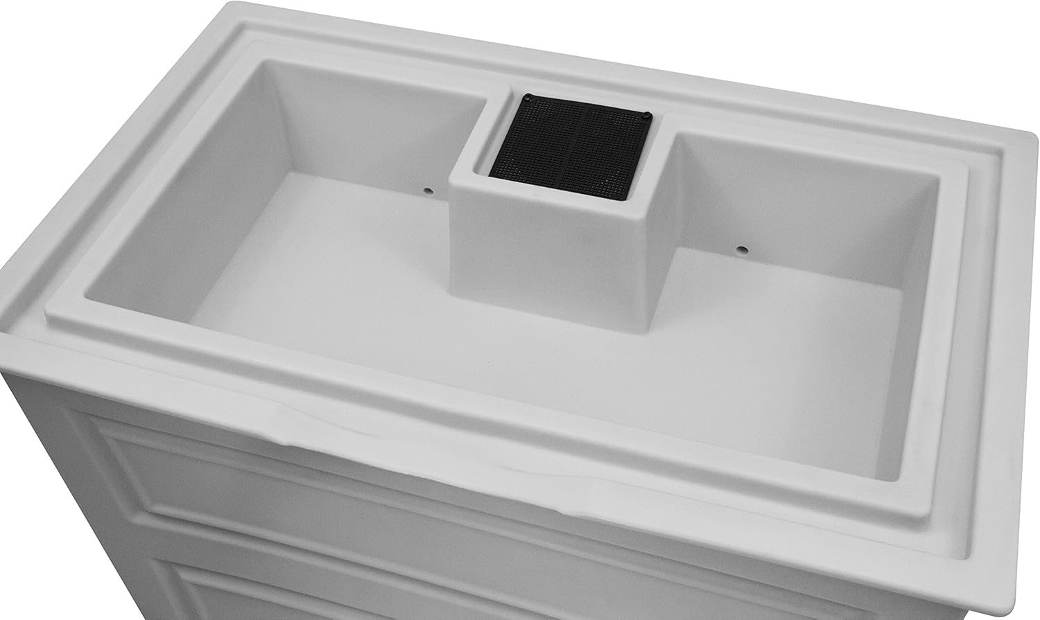 Good Ideas Savannah Elevated Garden Colonial Style 42 Gallon Rain Saver Barrel with Planter and Two Metal Spigots, Cool Gray7