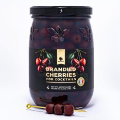 Gourmanity Brandied Cocktail Cherries, French Morello Cherries in Kirsch Brandy, for Cocktails and Desserts Kosher, Product of France 2.5lb (40.56oz)