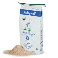 Great River Milling Organic Whole Wheat Flour Bread Flour for Baking All Purpose Flour and Sourdough Starters Stone Ground, Unbleached, Unbromated, Non-GMO, Kosher 25 Lb (Pack Of 1)