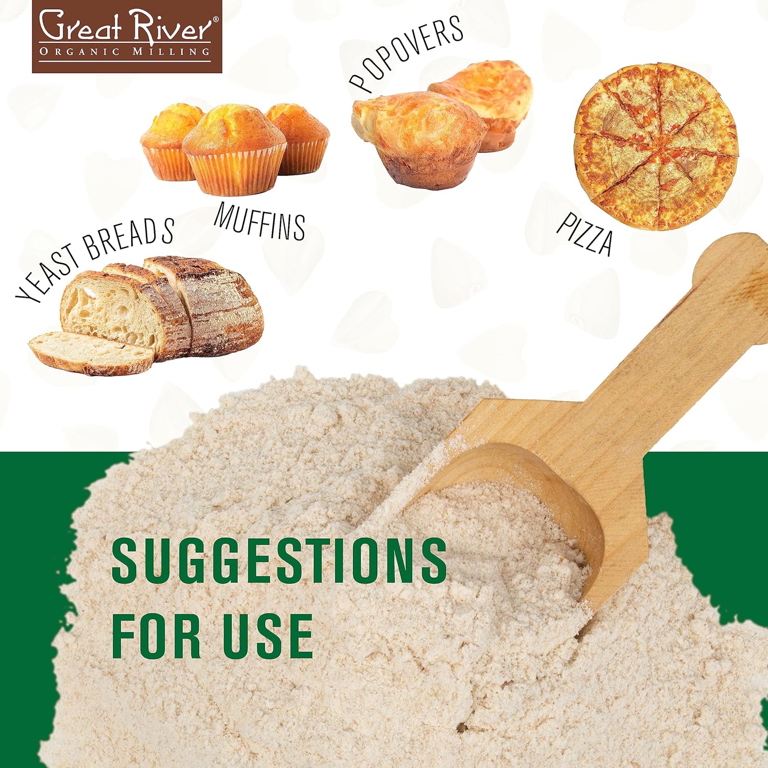 Great River Organic Milling, Bread Flour, Unbleached Wheat, Organic, 25-Pounds (Pack of 1)8