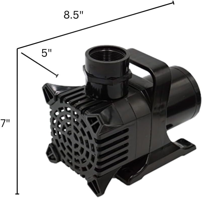 HALF OFF PONDS Submersible Water Pump – 550 GPH Quiet, Energy Efficient Pond Pump with 33 ft Cord for Koi Ponds, Fountains, Water Gardens, Waterfalls & Skimmers, Horizontal or Vertical Install1