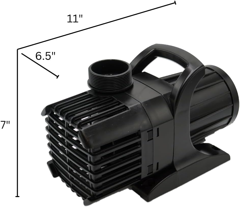 HALF OFF PONDS Submersible Water Pump – 8,000 GPH Quiet, Energy Efficient Pond Pump with 33 ft Cord for Koi Ponds, Fountains, Water Gardens, Waterfalls & Skimmers, Horizontal or Vertical Install1