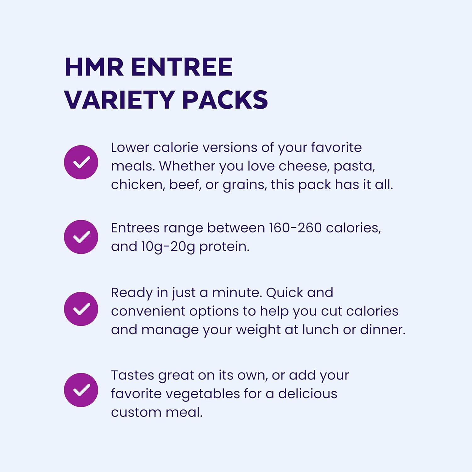 HMR Vegetarian Entrée Pack Pre-packaged Lunch or Dinner to Support Weight Loss8