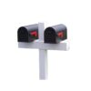 Handy Post HP-1WD 54 in. x 31 in. x 5 in. Vinyl Double Mailbox Post, White