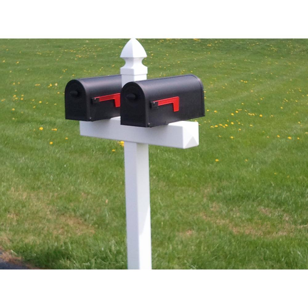 Handy Post HP-1WD 54 in. x 31 in. x 5 in. Vinyl Double Mailbox Post, White6