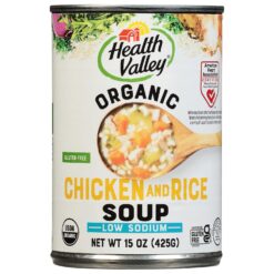 Health Valley Organic Soup, No Salt Added, Chicken & Rice, 15 Oz (Pack of 12)