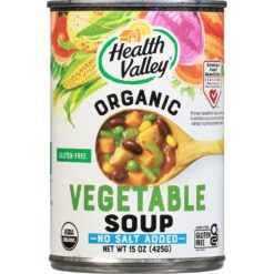 Health Valley Organic Soup, No Salt Added, Vegetable, 15 Ounce (Pack of 12)
