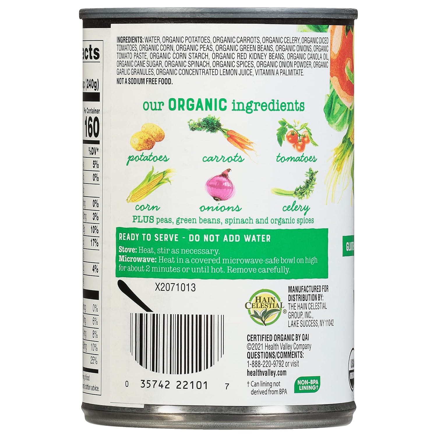 Health Valley Organic Soup, No Salt Added, Vegetable, 15 Ounce (Pack of 12)9