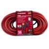 Husky 63100HY 100 ft. 14/3 Medium Duty Indoor/Outdoor Extension Cord, Red/Black