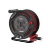 Husky EM-HSK-500N 50 ft. 14/3 13AMP Retractable Extension Cord Reel with 4 Grounded Outlets Black