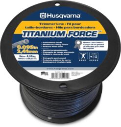 Husqvarna Titanium Force 0.095-Inch, 840-Foot Spooled String Trimmer Line, Professional Grade Copolymer Weed Eater Line with Cutter