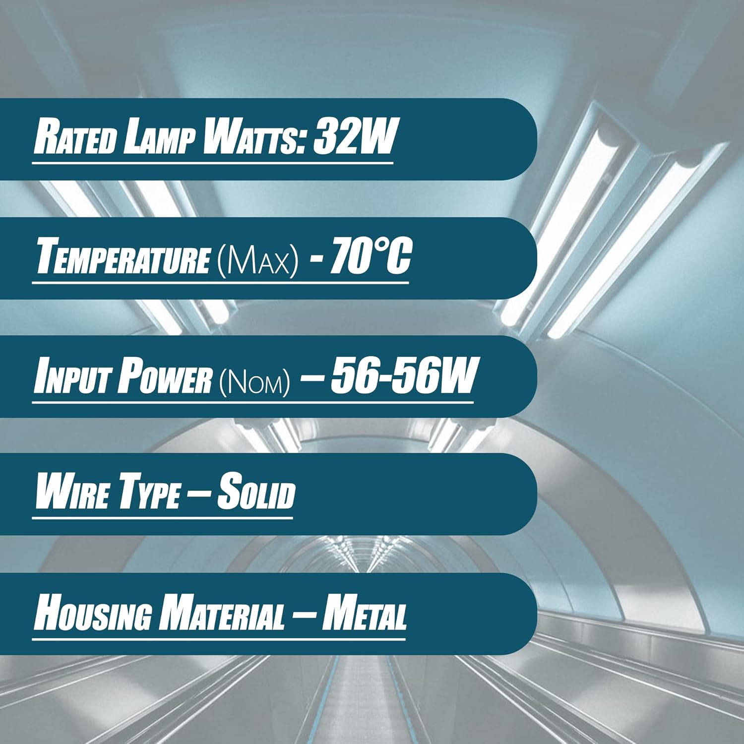 ICN2P32N, 120-277V, 50-60Hz Input Frequency, Solid Wire Type, Instant Start Centium Electronic Fluorescent Ballast for 2 F32T8 Lamp Type, Indoor Outdoor Use with Automatic Restart Ballast Box, 10 Pack2