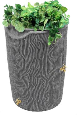 Impressions Bark 50 Gallon Rain Saver - Dark Granite