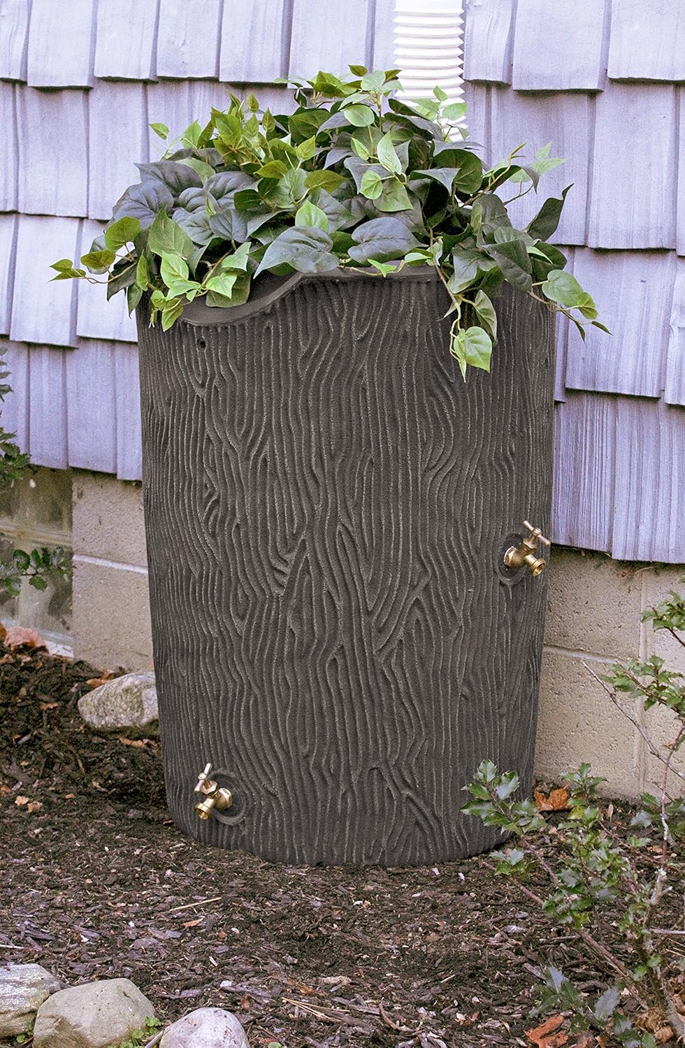 Impressions Bark 50 Gallon Rain Saver - Oak1