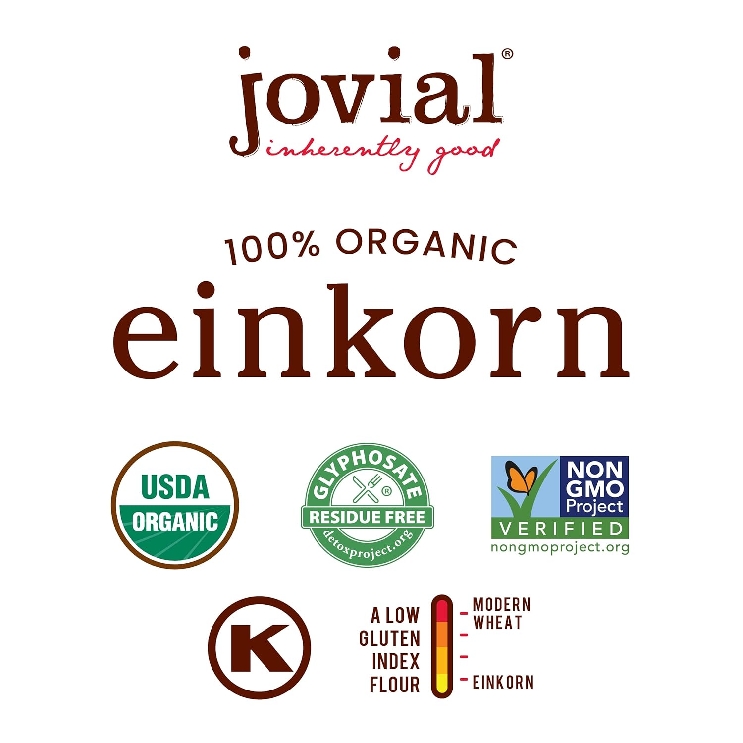 Jovial Organic Einkorn Unbleached All Purpose Flour - Bread Baking Flour for Sourdough, High Protein, Non-GMO, Organic Pizza & Pasta Flour, European Italian Flour, Glyphosate Free - 10 Lb5