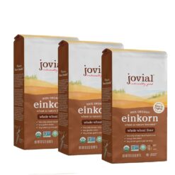 Jovial Organic Einkorn Whole Wheat Flour - Bread Baking Flour for Sourdough, High Protein, Non-GMO, Organic Pizza & Pasta Flour, European Italian Flour, Glyphosate Free - 2 Lb, 3 Pack