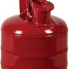 Justrite 1 Gallon Type I Red Safety Gas Can for Gasoline with Flame Arrester, Self-Closing Lid, and Trigger Handle, Made in the USA, Galvanized Steel Flammable Storage Can, 10301