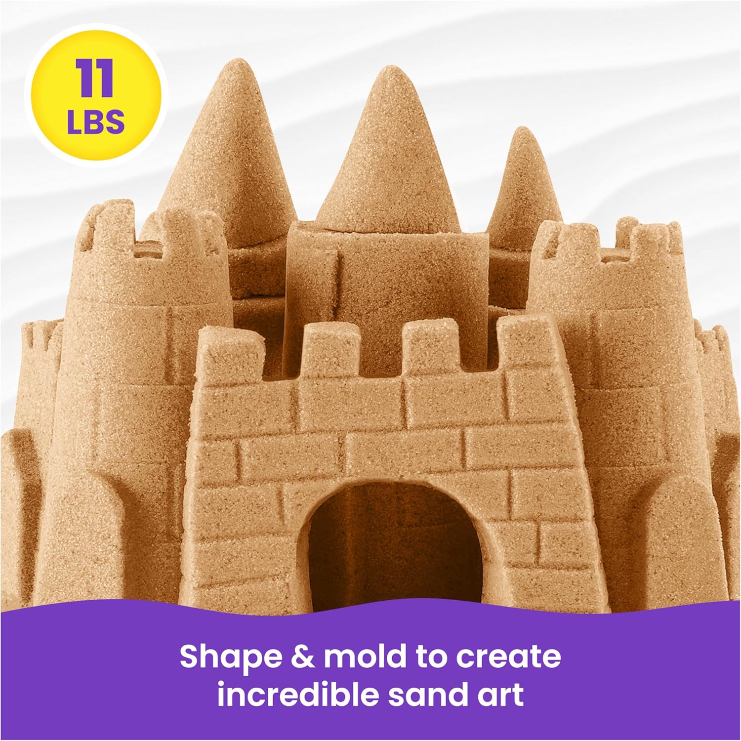 Kinetic Sand, 11lb (5kg) Natural Brown Play Sand, Mega Box for Arts and Crafts, Sandbox (Packaging May Vary), Moldable Sensory Toys for Ages 3 and up5