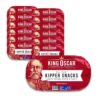 King Oscar Kipper Snacks, 3.54 Ounce Cans (Pack of 12), Lightly Smoked Herring Fillets, Wild Caught Canned Herring