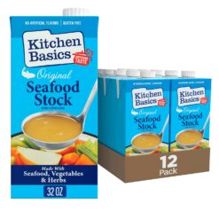 Kitchen Basics Original Seafood Stock, 32 oz (Pack of 12) | No Artificial Flavors and Gluten Free