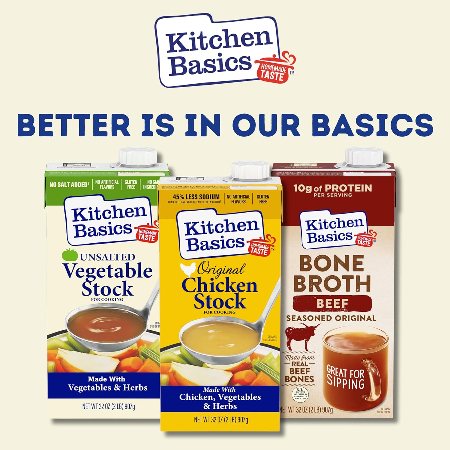 Kitchen Basics Original Seafood Stock, 32 oz (Pack of 12) No Artificial Flavors and Gluten Free0