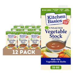 Kitchen Basics Unsalted Vegetable Stock, 32 Ounce (Pack of 12) - Packaging May Vary