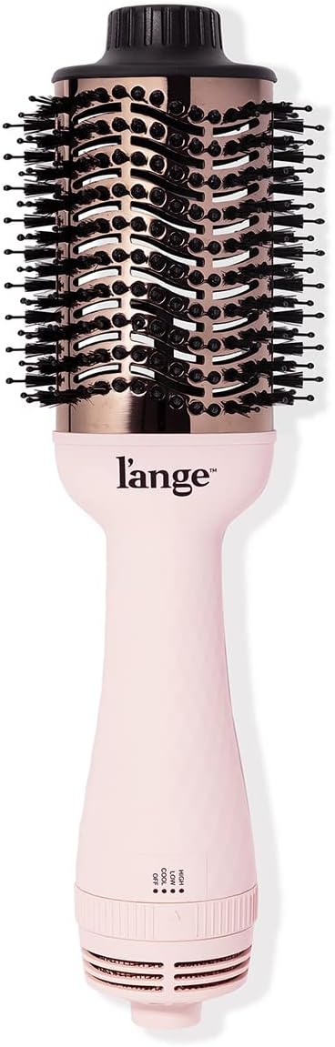 L'ANGE HAIR Le Volume 2-in-1 Titanium Blow Dryer Brush Hot Air Brush in One with Oval Barrel Hair Styler for Smooth, Frizz-Free Results for All Hair Types (Blush - 75 mm) L'ANGE HAIR Le Volume 2-in-1 Titanium Blow Dryer Brush | Hot Air Brush in One with Oval Barrel | Hair Styler for Smooth, Frizz-Free Results for All Hair Types (Blush - 75 mm)