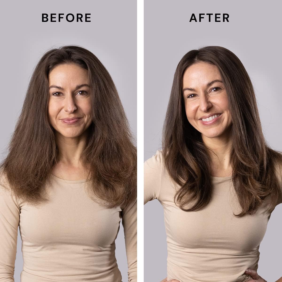L'ANGE HAIR Le Volume 2-in-1 Titanium Blow Dryer Brush Hot Air Brush in One with Oval Barrel Hair Styler for Smooth, Frizz-Free Results for All Hair Types (Blush - 75 mm)4