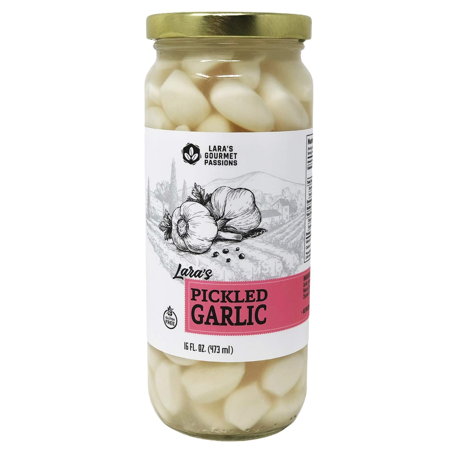 Lara's Crunchy Pickled Garlic - (4 Pack, 16 oz each) - Gourmet Mild Flavor - Versatile Culinary Delight - Ready-to-Use Garlic Cloves11