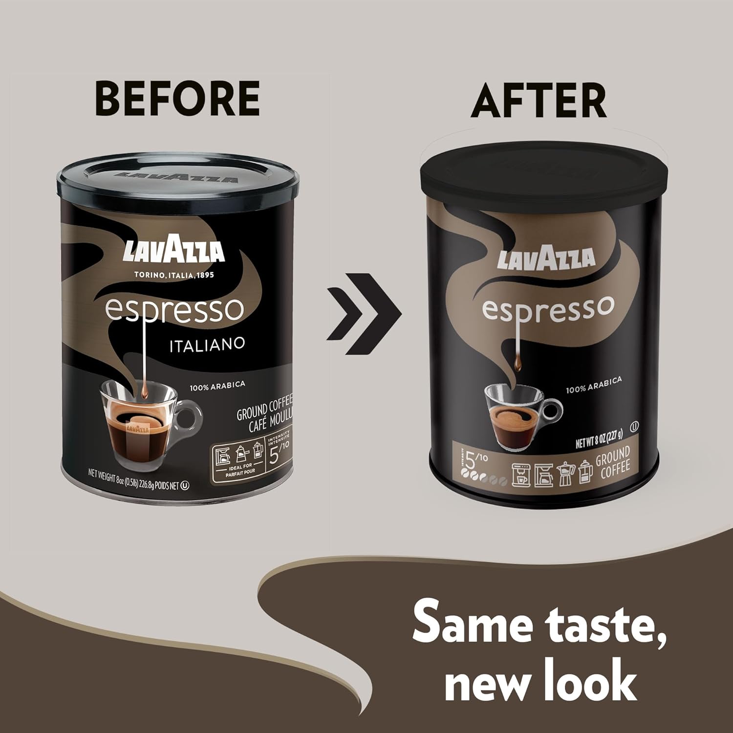 Lavazza Espresso Ground Coffee, Medium Roast, 100% Arabica, 8 oz Tin (Pack of 4)3