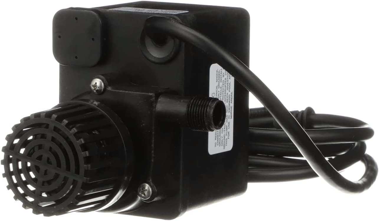 Little Giant PE-2.5F-PW 115 Volt, 1 28 HP, 475 GPH Submersible Direct Drive Pump for Small Ponds or Fountain with 15-Ft. Cord, Black, 5666121