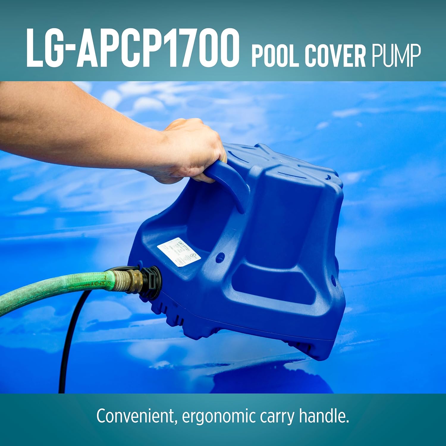Little Giant Select Series LG-APCP1700 1 3 HP, 1745 GPH, Automatic, Submersible, Swimming Pool Cover Pump with 25-Ft. Cord, Dark Blue, 149426915