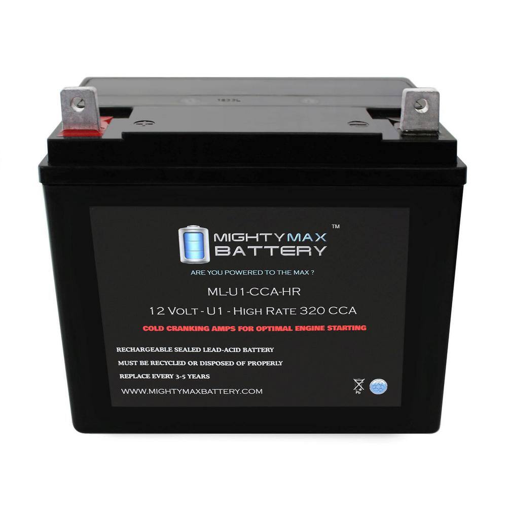 MIGHTY MAX BATTERY ML-U1-CCAHR 12-Volt U1 320 CCA Rechargable NB Terminal Sealed Lead Acid (SLA) Battery6