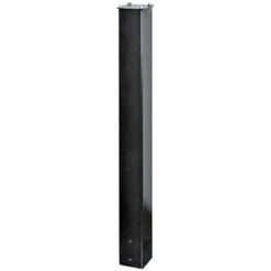 Mail Boss 7121 Galvanized Steel In-Ground Mailbox Post in Black