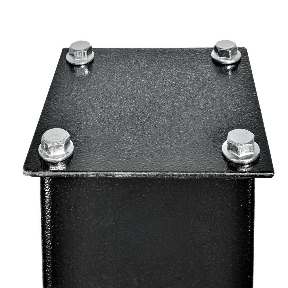 Mail Boss 7121 Galvanized Steel In-Ground Mailbox Post in Black4