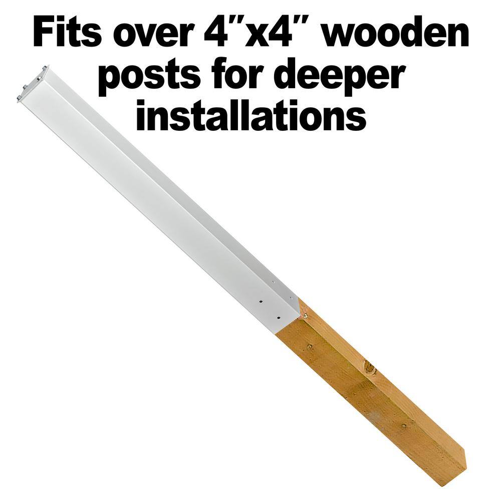 Mail Boss 7122 Galvanized Steel In-Ground Post, Cream White (Off White)``