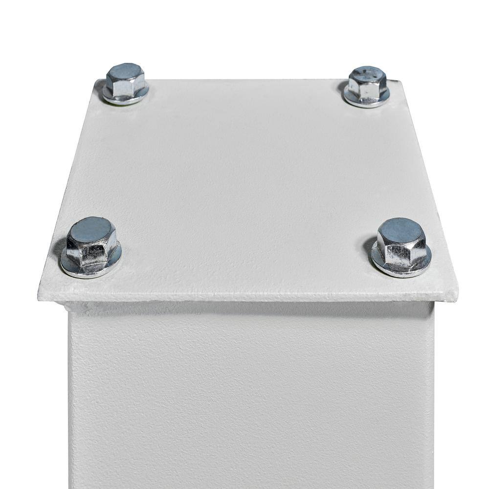 Mail Boss 7122 Galvanized Steel In-Ground Post, Cream White (Off White)4