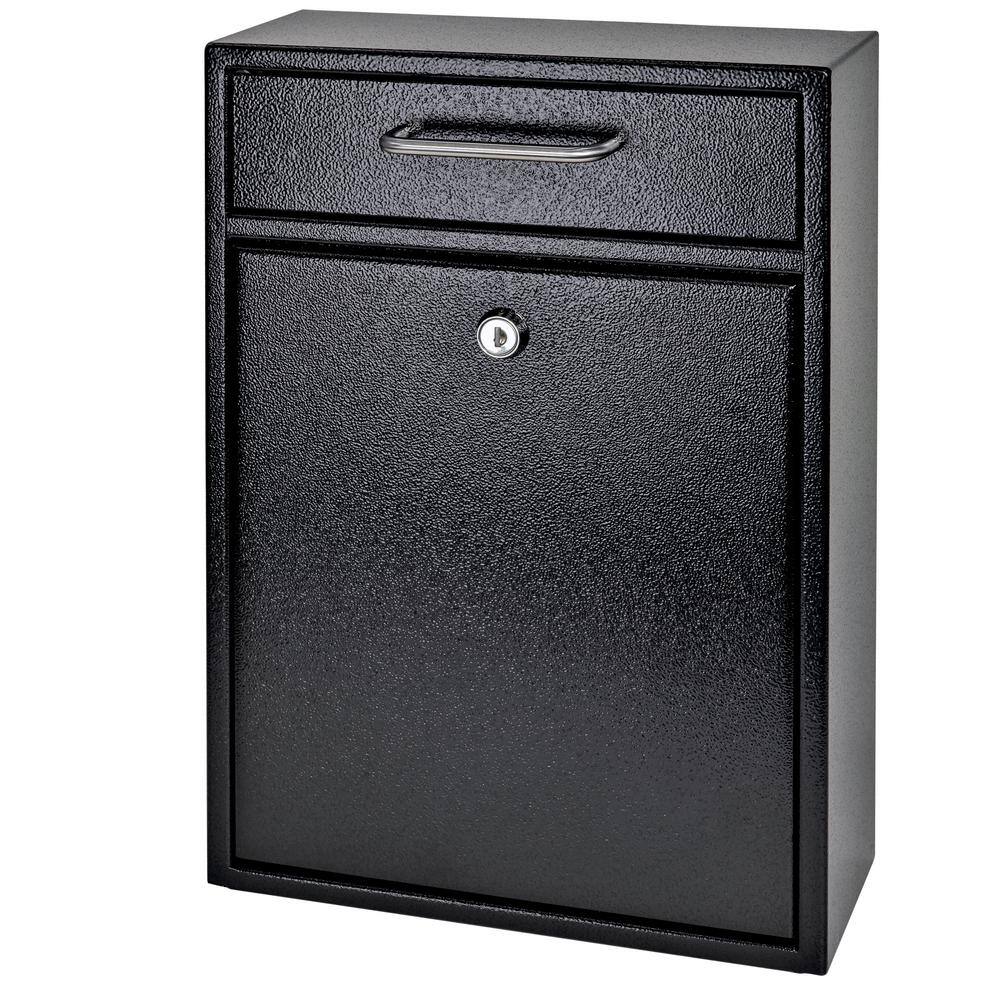 Mail Boss 7412 Olympus Locking Wall-Mount Drop Box with High Security Reinforced Patented Locking System, Black Mail Boss 7412 Olympus Locking Wall-Mount Drop Box with High Security Reinforced Patented Locking System, Black