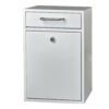 Mail Boss 7420 Olympus Locking Wall-Mount Drop Box Mailbox with High Security Reinforced Patented Locking System, Alpine White